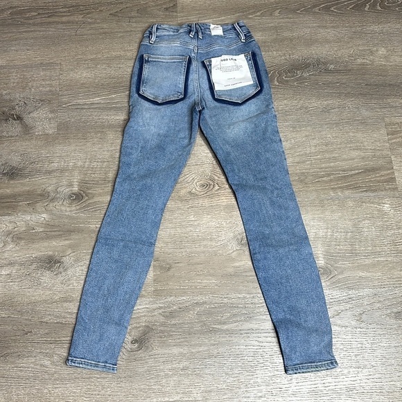 NWT Good American Good Legs Distressed High-Rise Skinny Jeans Shadow Pocket 2/26 - Picture 9 of 14